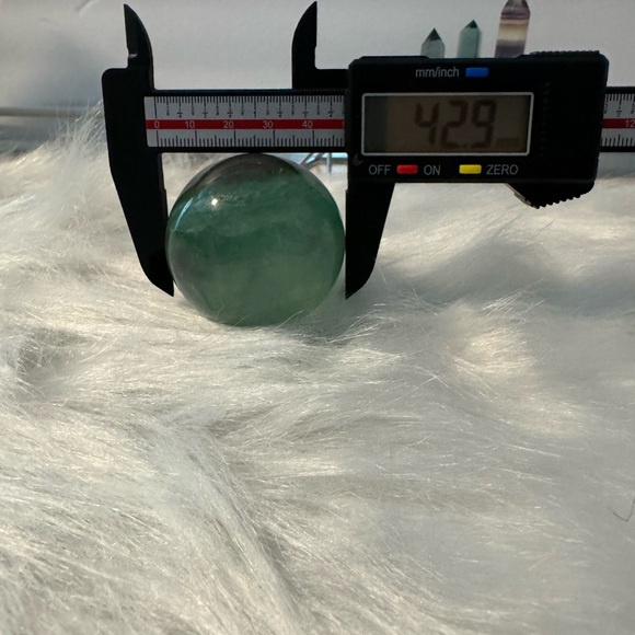 Beautiful Fluorite Crystal Bundle: Sphere & Tower - Picture 3 of 6